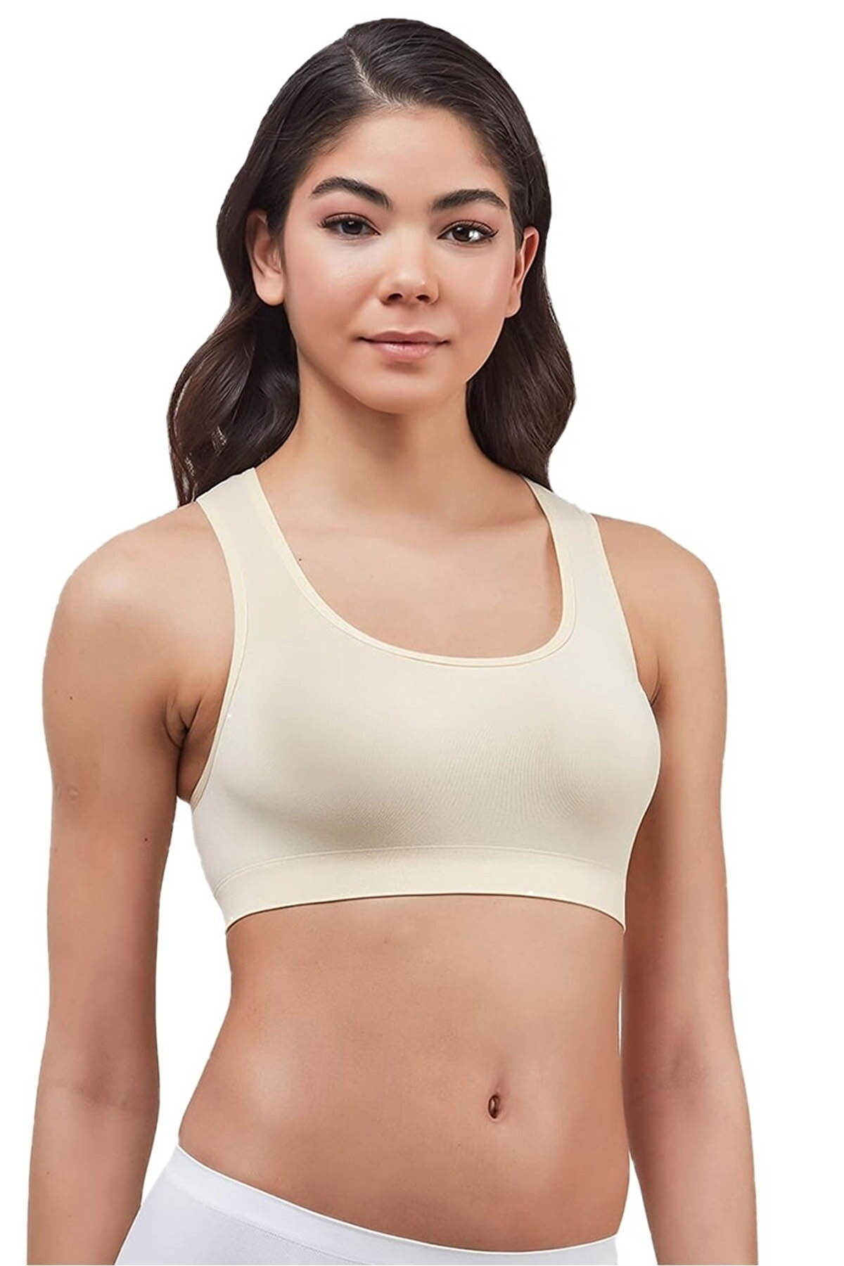 Dikişsiz Performans Kumaşı Kadın Sporcu Büstiyer Elite Life 775 - Ten