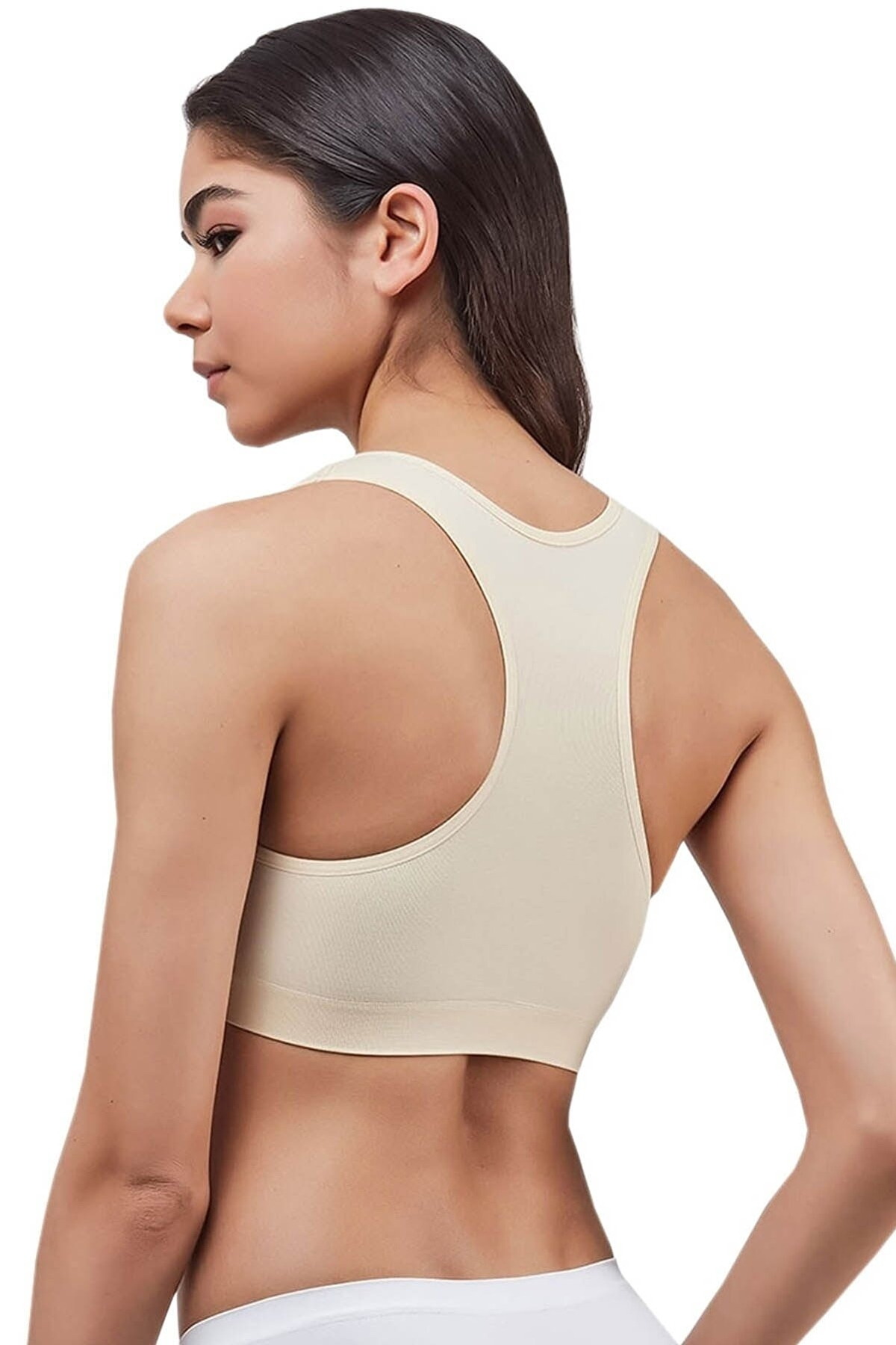 Dikişsiz Performans Kumaşı Kadın Sporcu Büstiyer Elite Life 775 - Ten