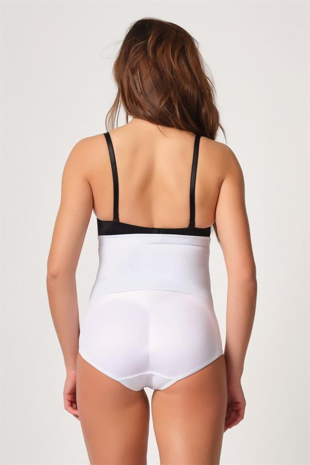 Yüksek Bel Pamuklu Slip Külot Emay 2005 - Beyaz