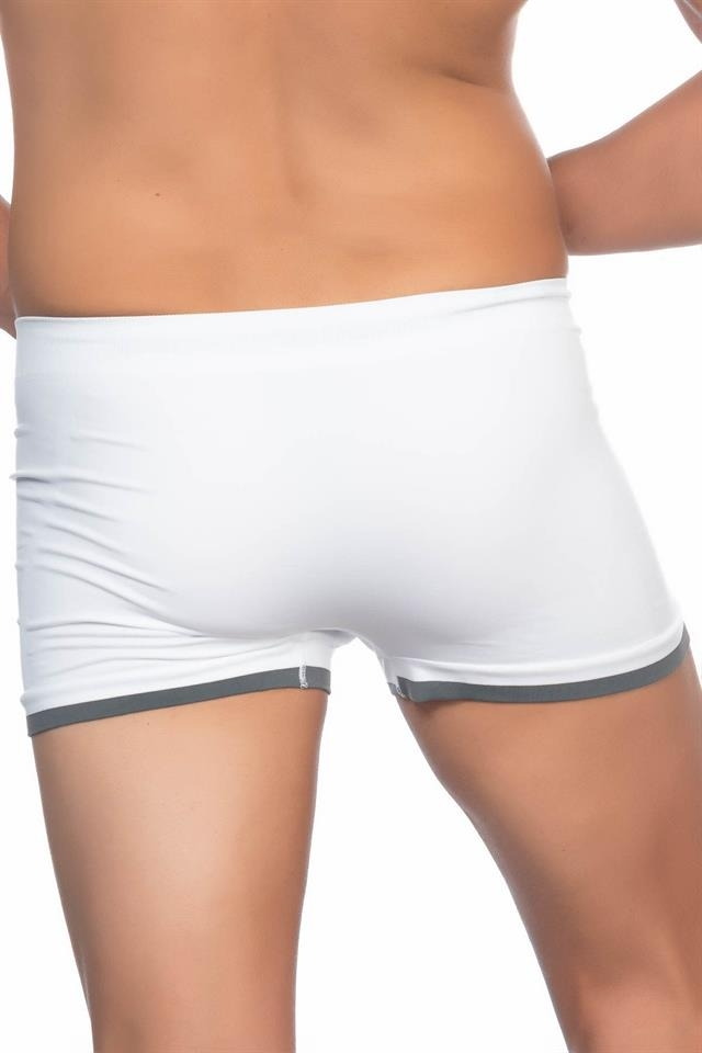 Pamuklu Esnek Bel Boxer Emay 2104 - Beyaz