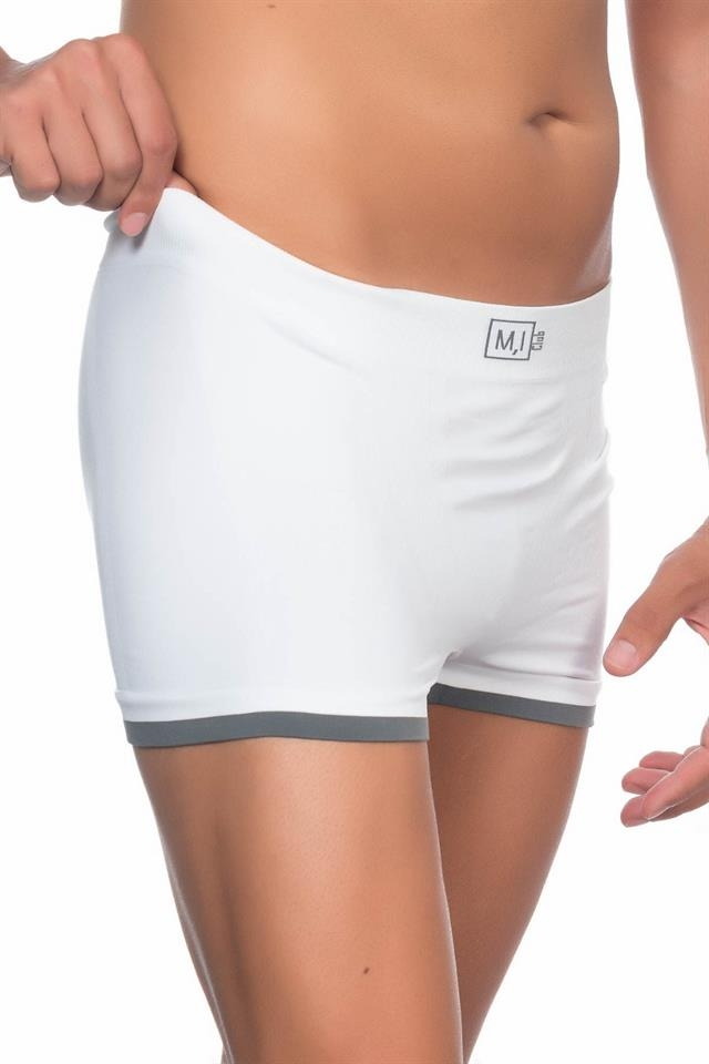 Pamuklu Esnek Bel Boxer Emay 2104 - Beyaz