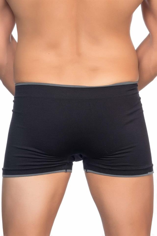 Pamuklu Esnek Bel Boxer Emay 2104 - Siyah