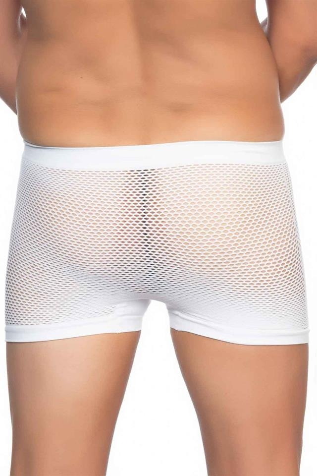 Pamuklu Esnek Bel Boxer Emay 2106 - Beyaz