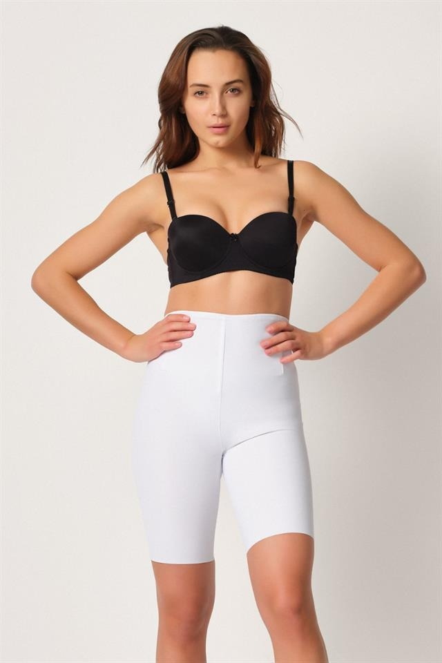 Balenli Bel Destekli Korse Emay 2927 - Beyaz