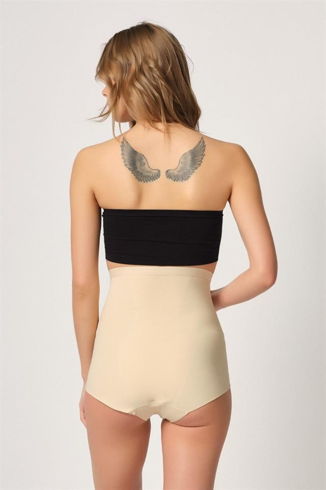 Balen Destekli Dikişsiz Göbek Korse Emay 2931 - Ten