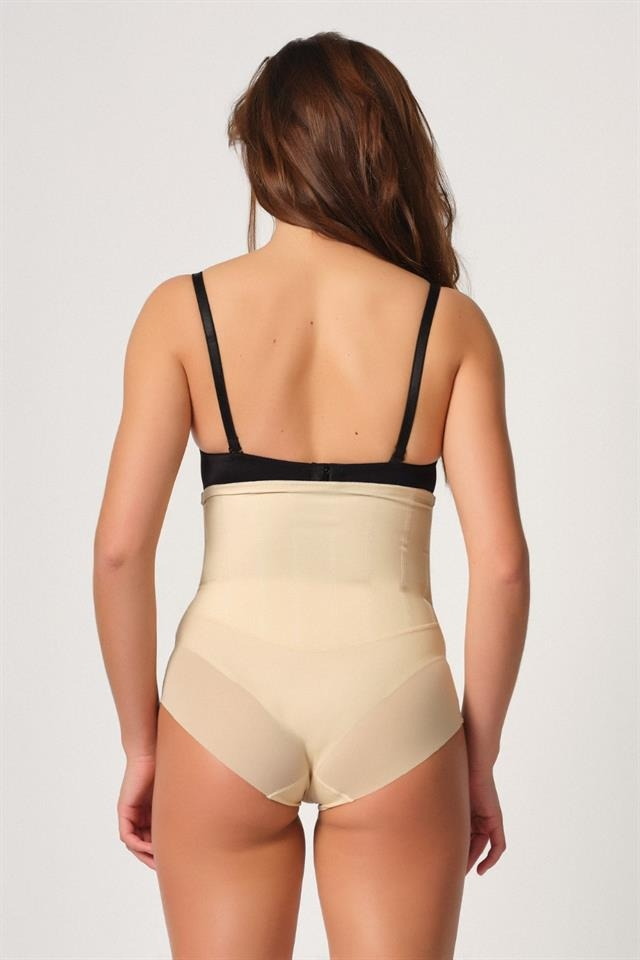 Kademeli Kompresyonlu Tüllü Karyokalı Korse Emay 2945 - Ten