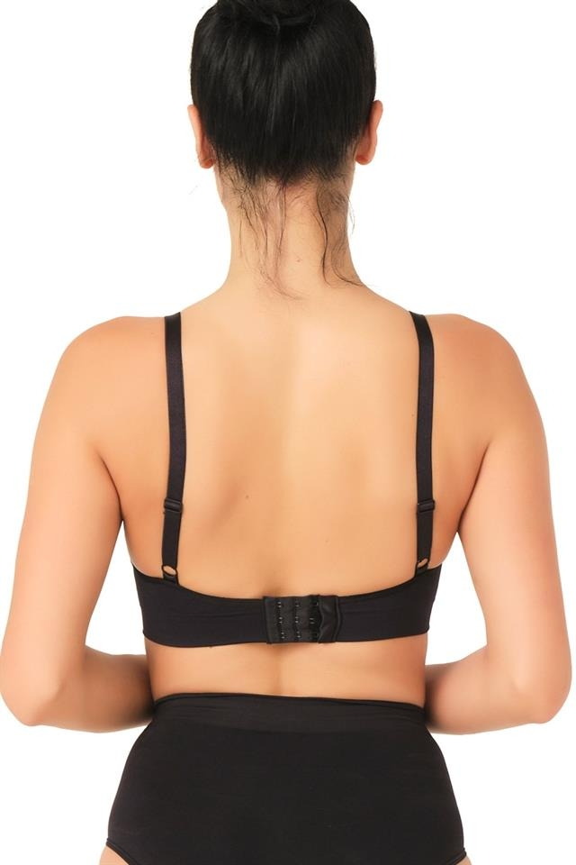 Pamuklu Astarlı Emzirme Sütyeni Emay 5320 - Siyah