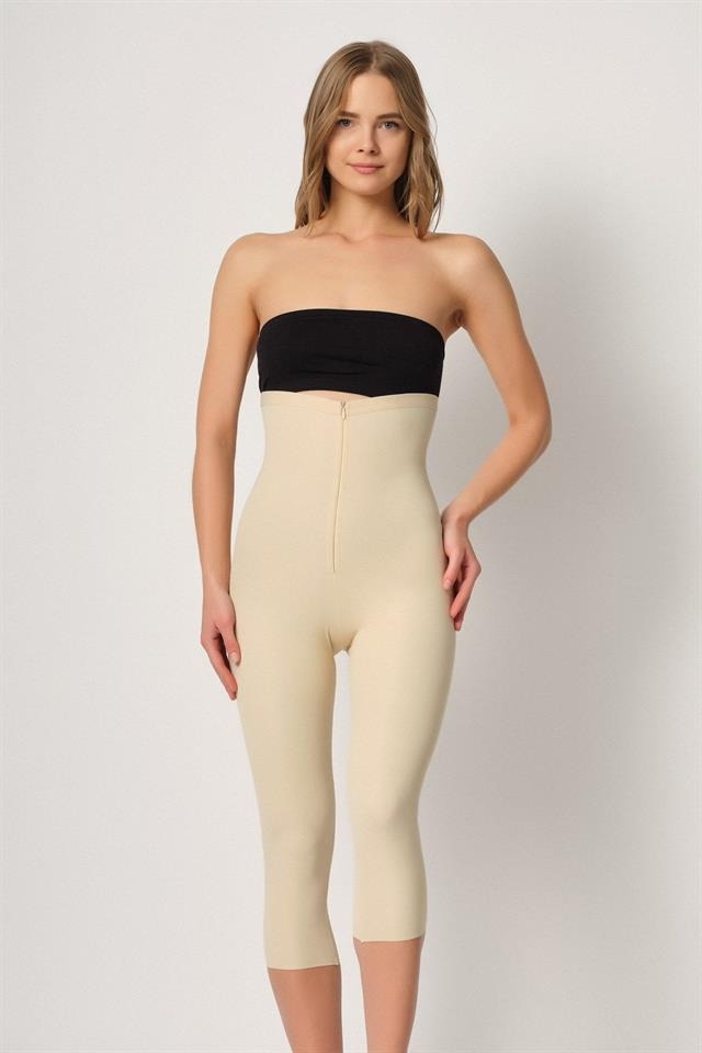 Dikişsiz Kademeli Kompresyon Tayt Korse Emay 2868 - Ten