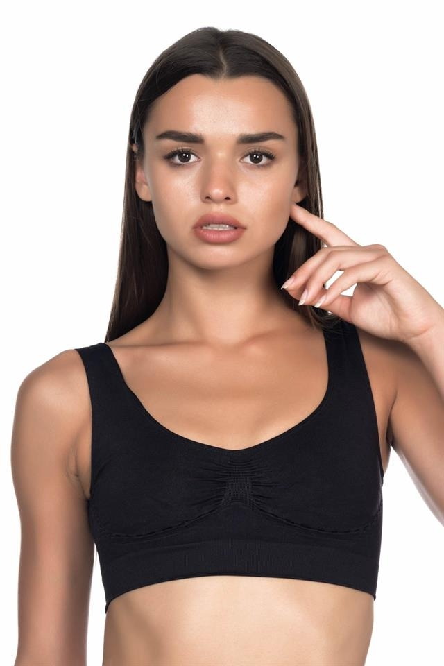 Dikişsiz Tam Kap Toparlayıcı Sütyen Emay 4015 - Siyah