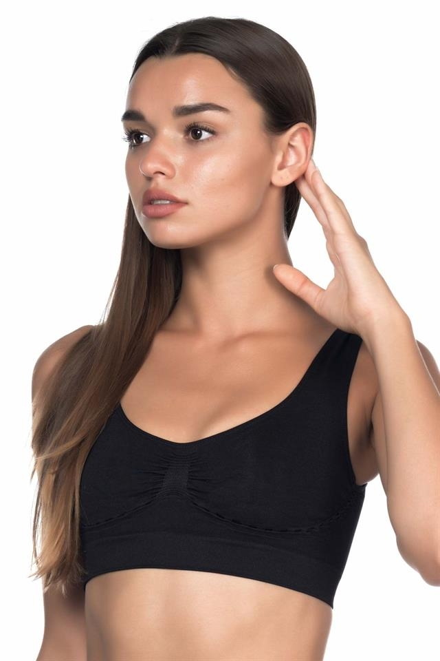 Dikişsiz Tam Kap Toparlayıcı Sütyen Emay 4015 - Siyah