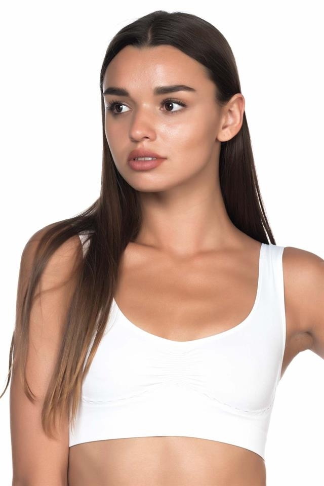 Dikişsiz Tam Kap Toparlayıcı Sütyen Emay 4015 - Beyaz