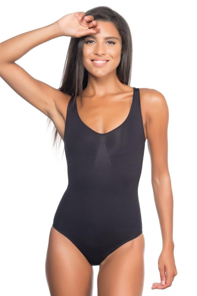 Dikişsiz Yapı ve Kademeli Kompresyon Body Slip Emay 2018 - Siyah