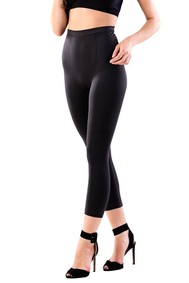 Dikişsiz Yüksek Bel Korse Tayt Emay 3810 - Siyah