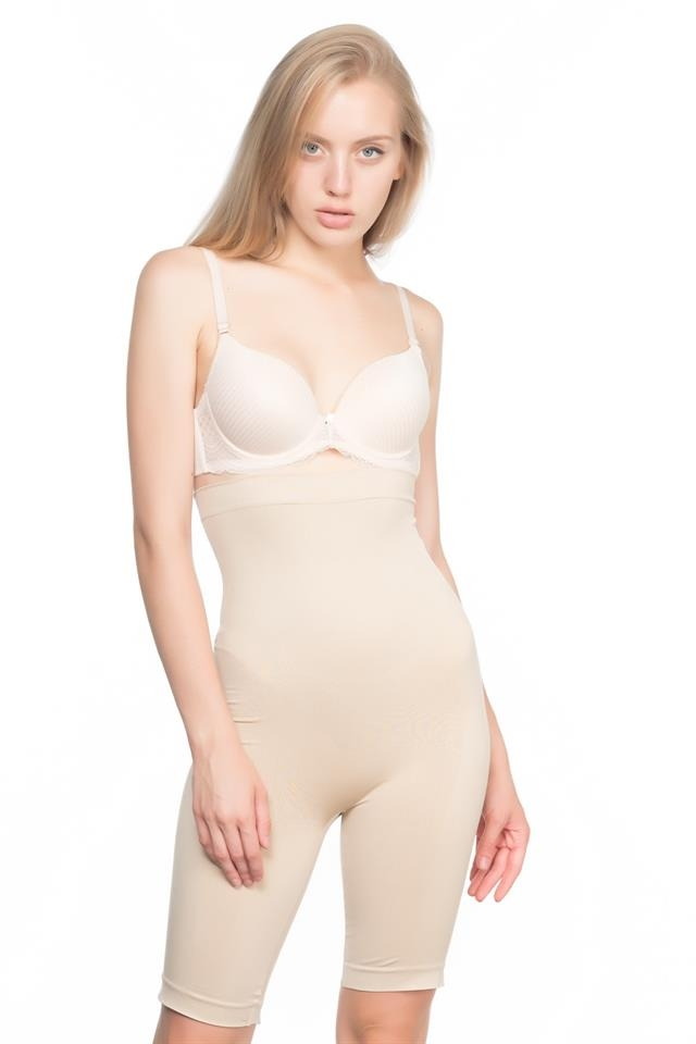 Dikişsiz Uzun Paçalı Korse Beyaz Emay 2006 - Ten