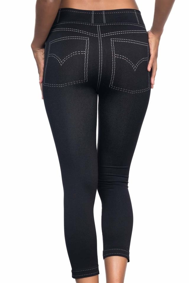 Esnek Yüksek Bel Dikişsiz Tayt Emay 3801 - Siyah