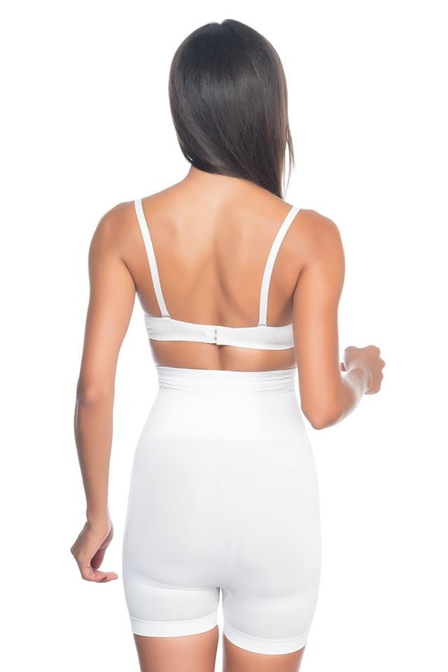 Yüksek Bel Kısa Paçalı Korse Emay 2075 - Beyaz