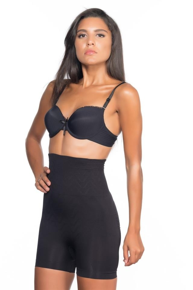 Yüksek Bel Kısa Paçalı Korse Emay 2075 - Siyah