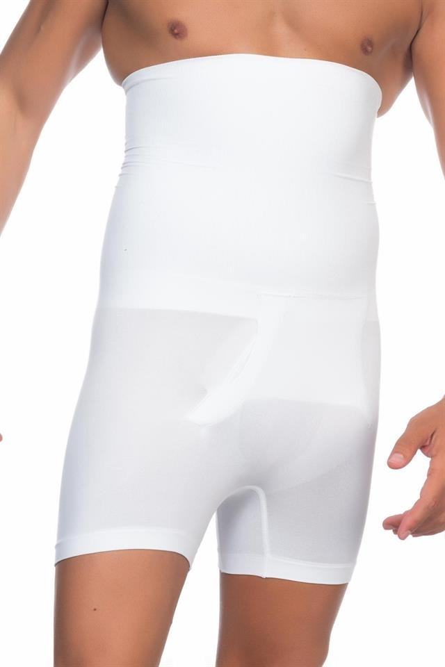 Pamuklu Esnek Boxer Korse Emay 1005 - Beyaz