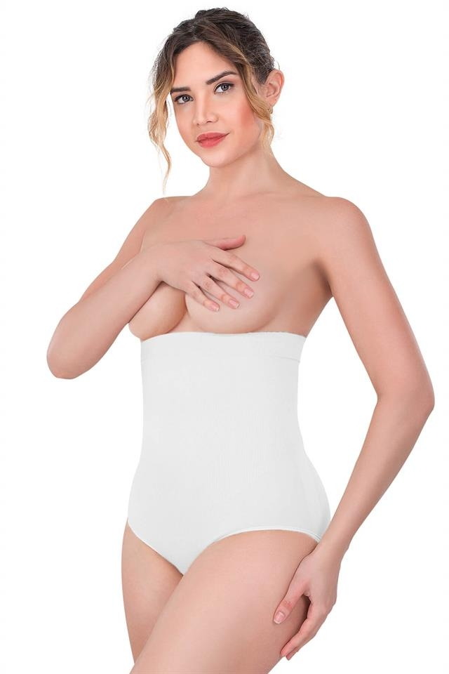 Dikişsiz Agraflı Slip Korse Emay 2080 - Beyaz