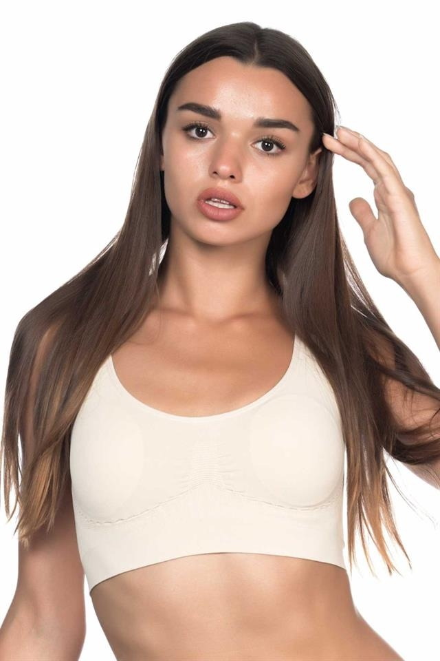 Pedli Toparlayıcı Dikişsiz Sütyen Emay 4021 - Ten