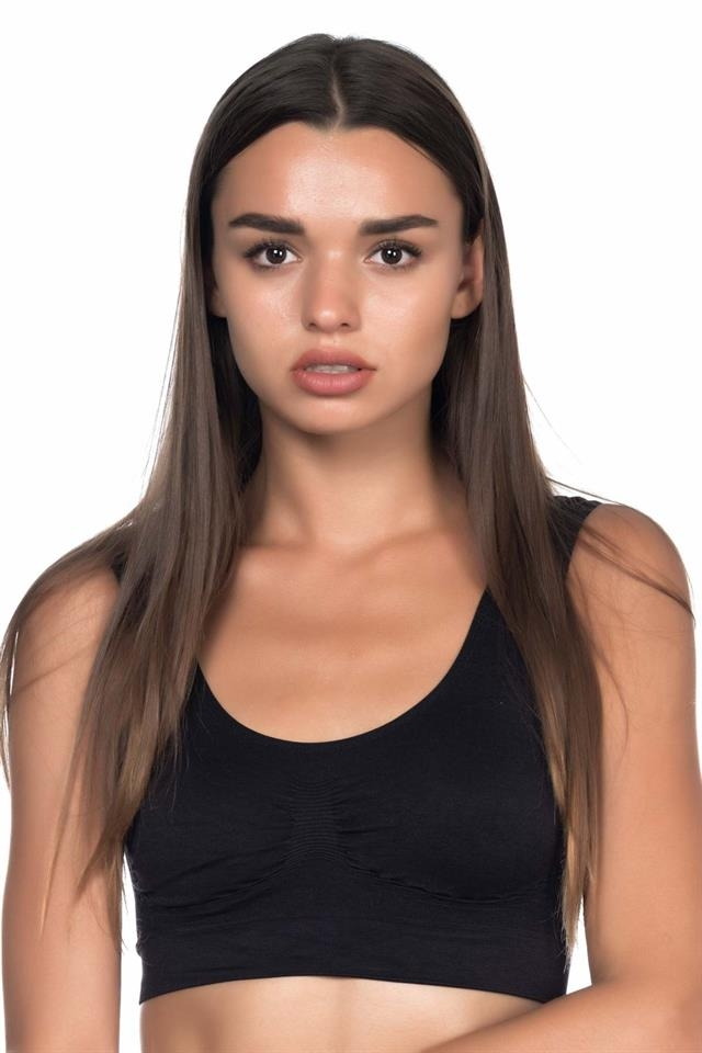 Pedli Toparlayıcı Dikişsiz Sütyen Emay 4021 - Siyah