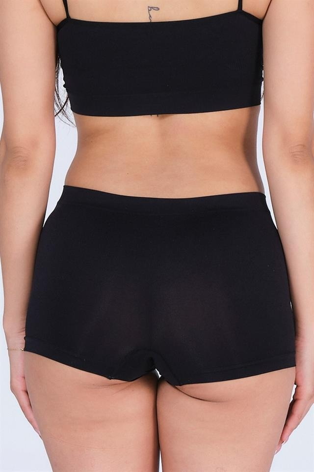 Dikişsiz Yapı ve Kompresyon Özellikli Boxer Korse Emay 3000 - Siyah