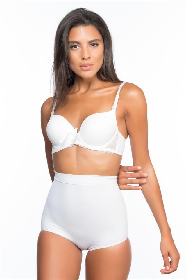 Dikişsiz Yapı ile Rahatlık Sunan Slip Korse Emay 2057 - Beyaz