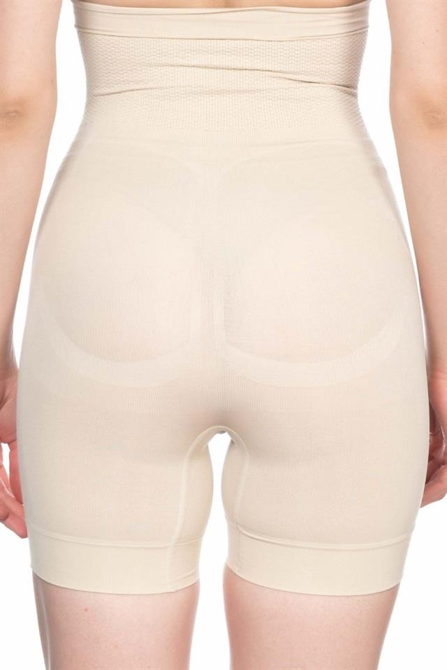 Dikişsiz Toparlayıcı Masaj Özellikli Paçalı Boxer Korse Emay 2056 - Ten