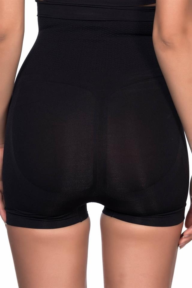 Dikişsiz Kısa Paça Boxer Korse Emay 2055 - Siyah