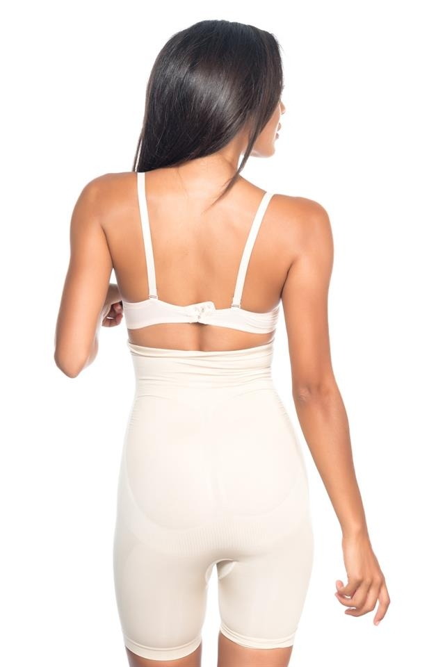 Yüksek Bel Desenli Boxer Korse Emay 2077 - Ten