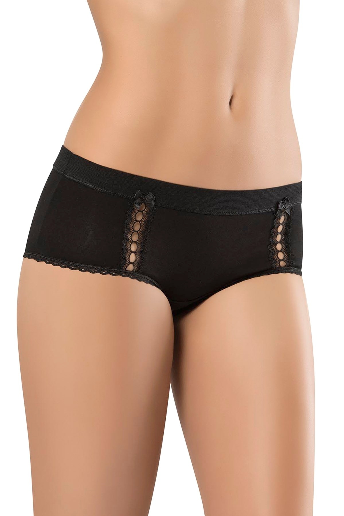 Pamuklu Düşük Bel Bikini Külot Erdem 7119 - Siyah