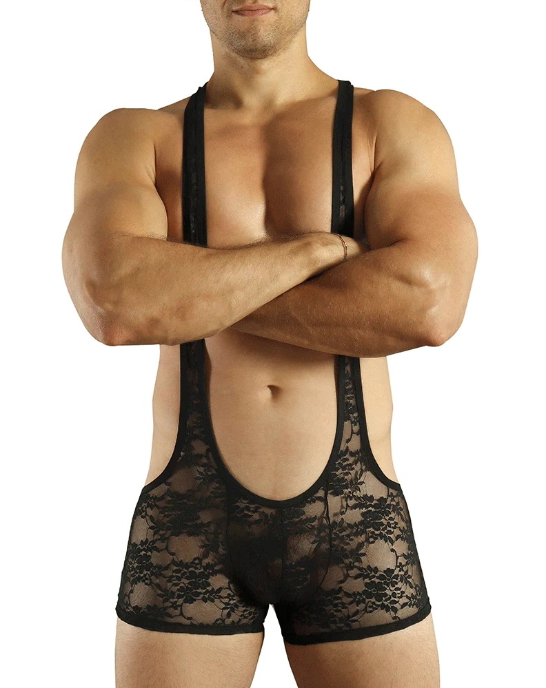 Nefes Alabilir Polyamid Erkek BodySuit Doreanse 3011 - Siyah