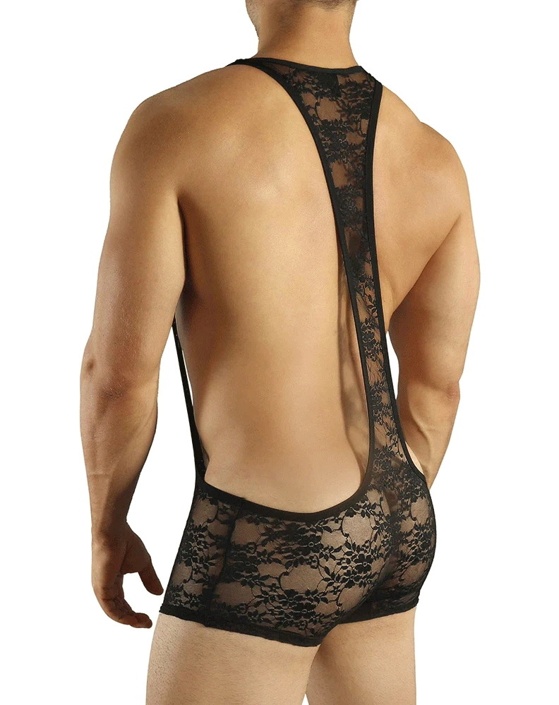 Nefes Alabilir Polyamid Erkek BodySuit Doreanse 3011 - Siyah