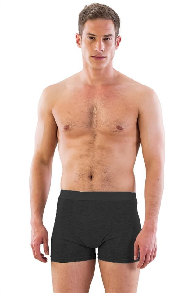 Esnek Bel Lastiği Pamuklu Boxer Emay 6800 - Siyah
