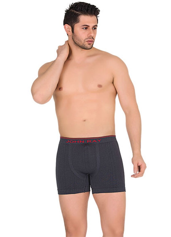 Pamuklu Esnek Bel Lastikli Boxer Erkek İç Giyim Form Time 2009 - Gri