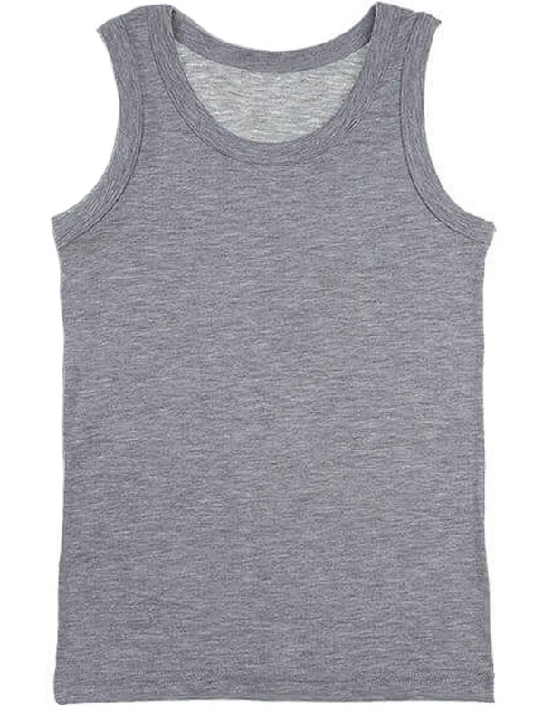 Pamuklu Lycra Erkek Çocuk Atlet Dono 3210 - Gri