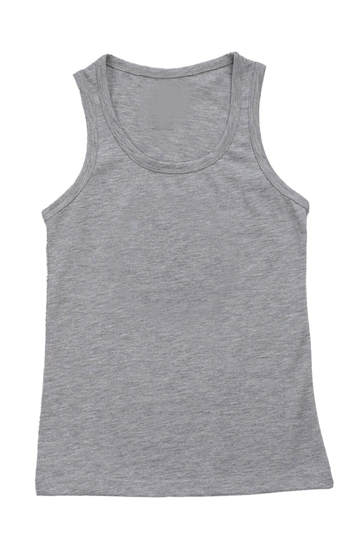 Pamuklu Yumuşak Kesim Erkek Çocuk Atlet HMD 516 - Gri