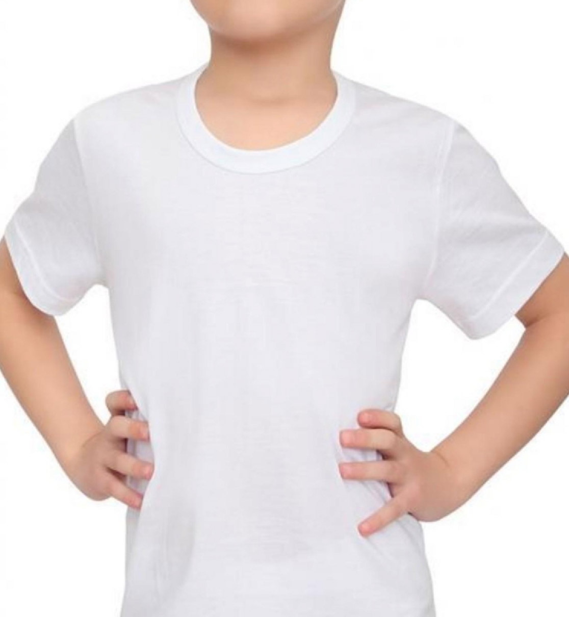 Pamuklu Lycra Kısa Kollu Atlet Erkek Çocuk Dono 3240 - Beyaz