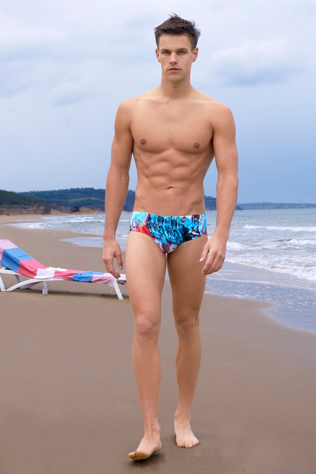 Çok Renk Desenli İpli Slip Mayo Doreanse 3829 - Pasifik