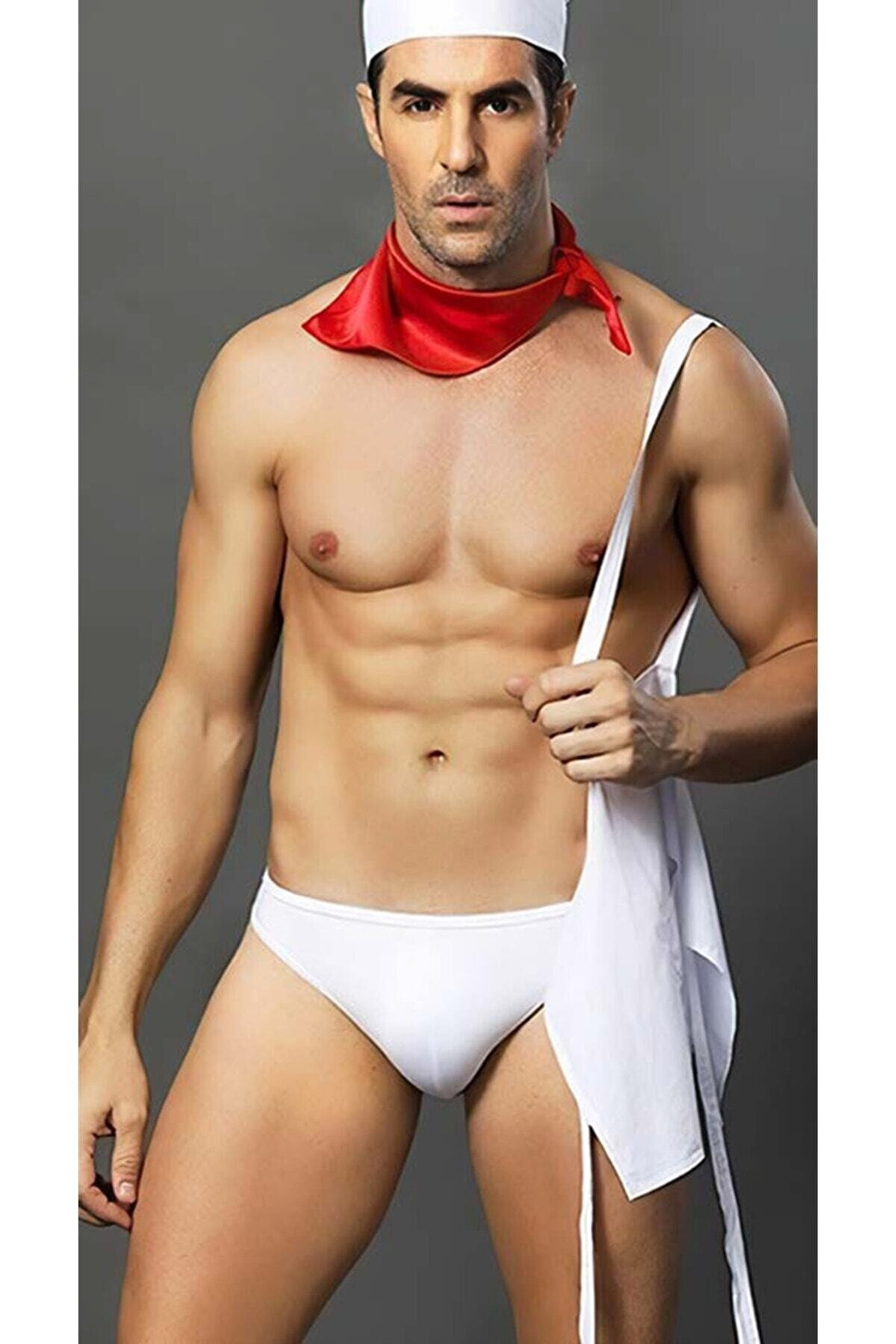 Erkek Fantezi Beyaz Kostüm Nefes Alabilir Dikiş Detayı For Dreams 9002 - Beyaz