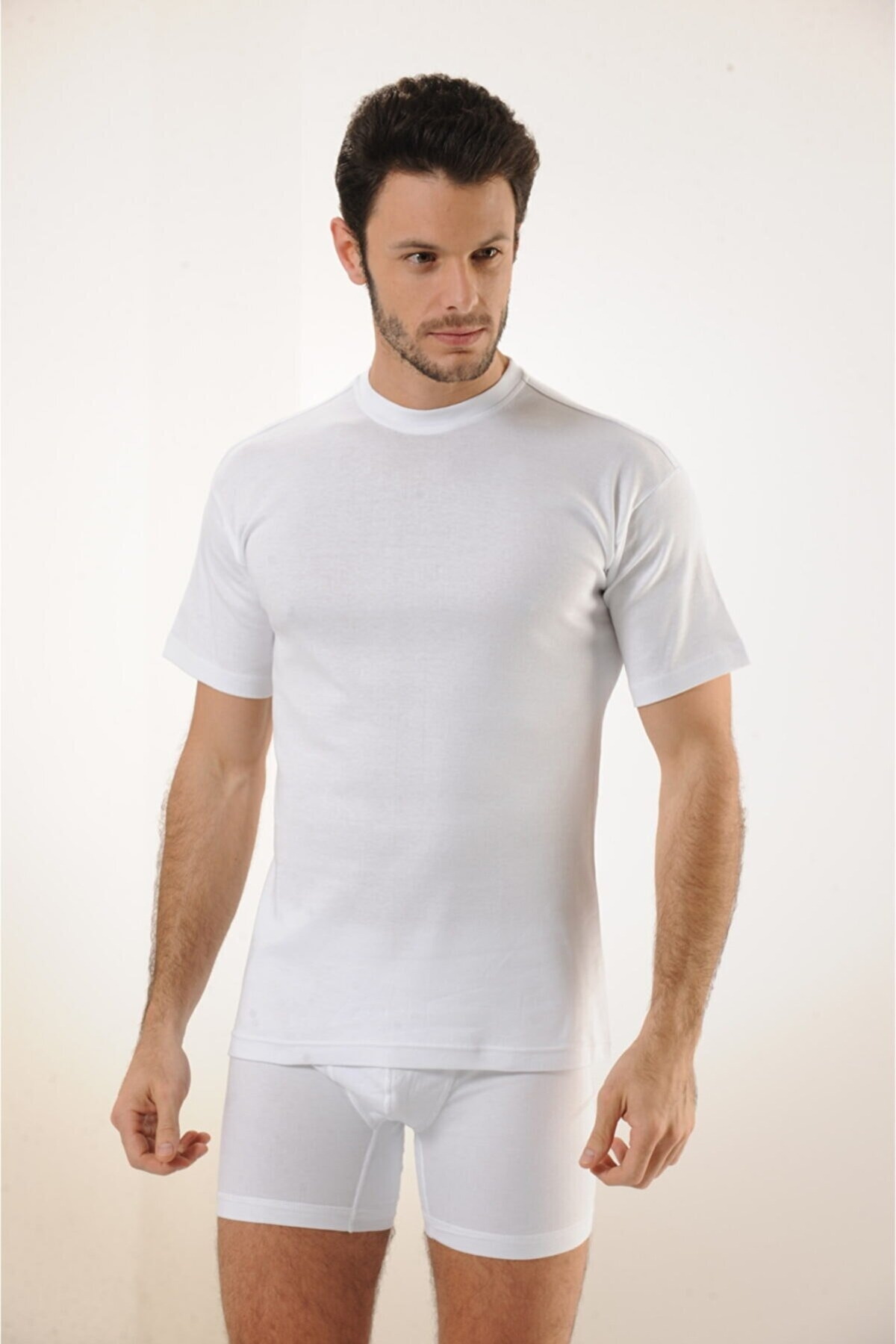 Ribana Kapalı Yaka Erkek Atlet HMD 502 - Beyaz