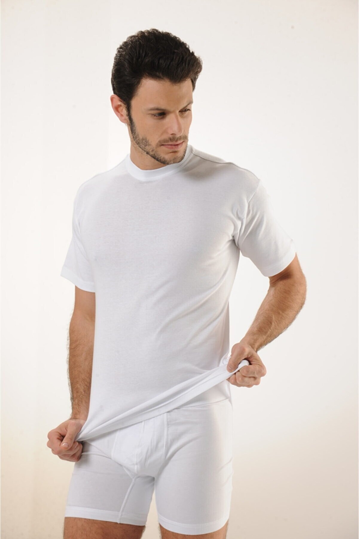 Ribana Kapalı Yaka Erkek Atlet HMD 502 - Beyaz