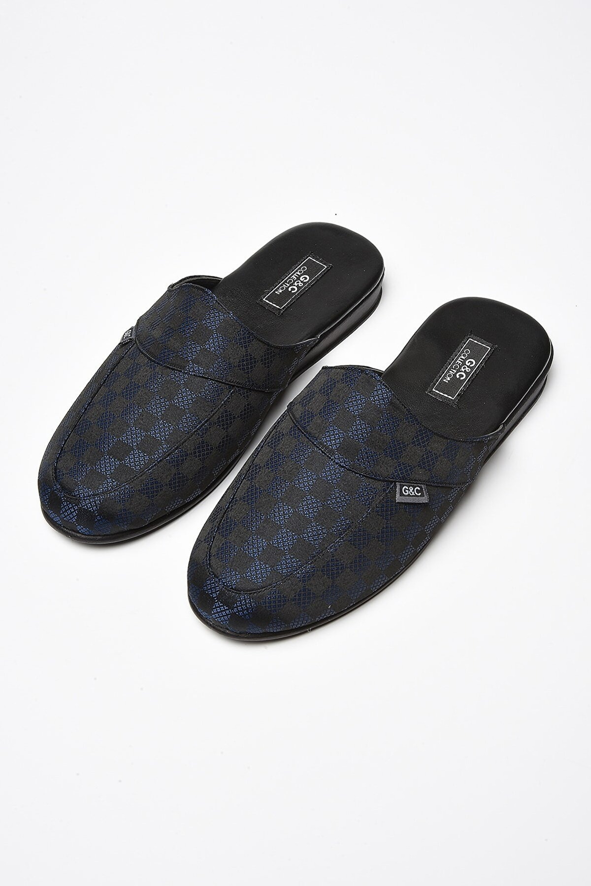 Ekose Desenli Poli Taban Ev Terliği G & C Collection 385 - Lacivert