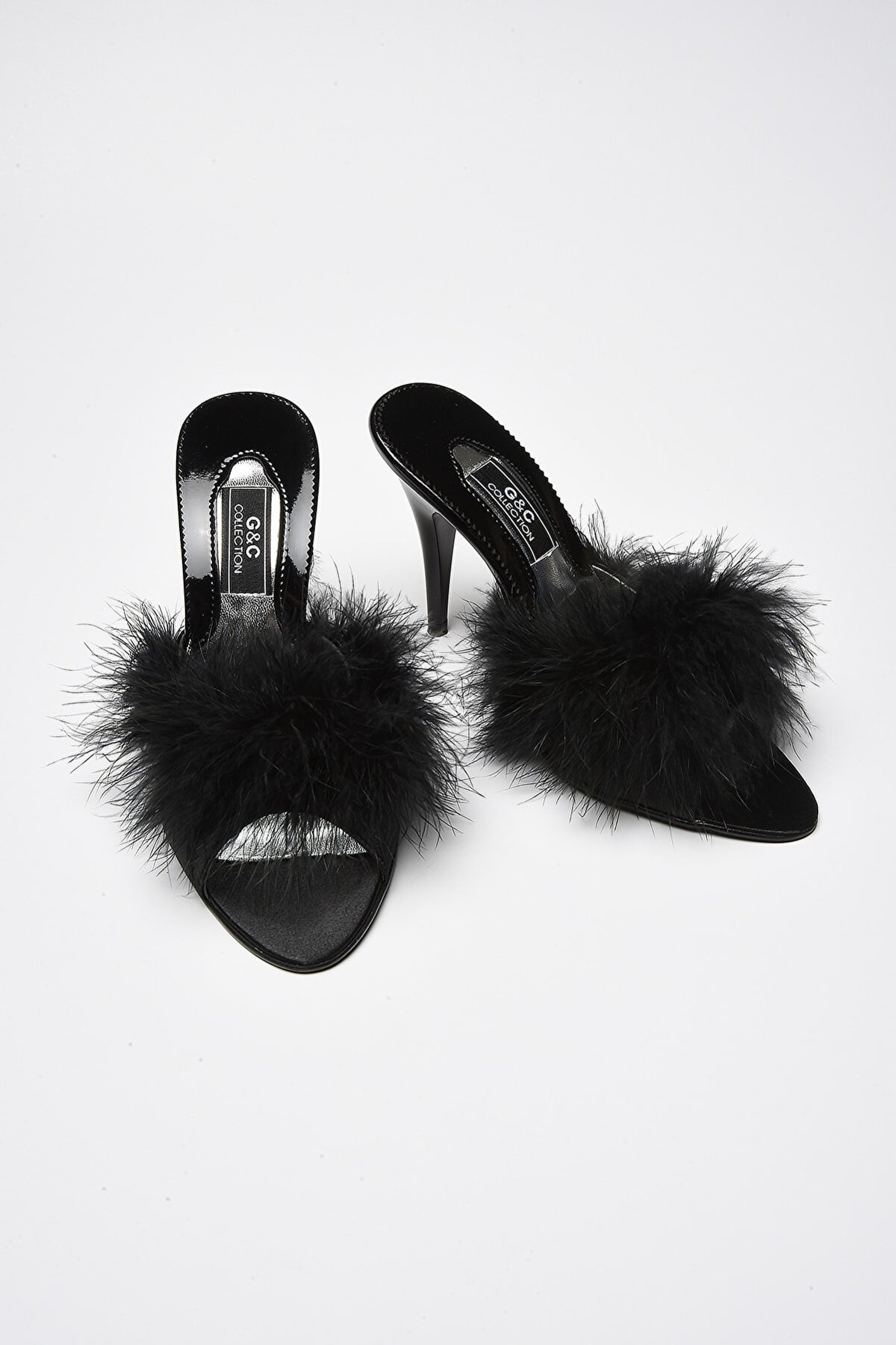 Kırmızı, Pembe, Siyah-Gri Gelin Çeyiz Terliği G & C 225 - Siyah