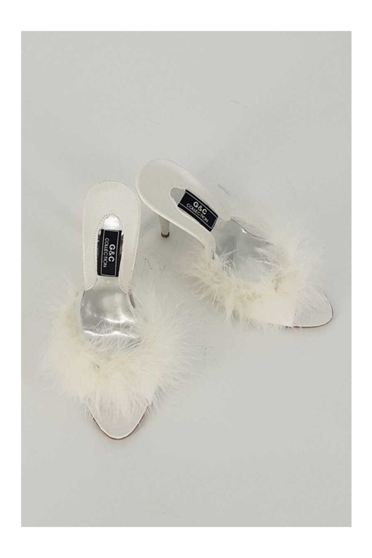 Kırmızı, Pembe, Siyah-Gri Gelin Çeyiz Terliği G & C 225 - Krem