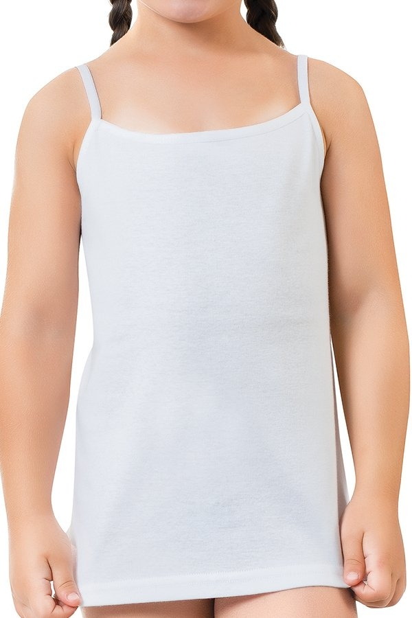 Pamuklu Geniş Askılı Kız Çocuk Atlet Güryıldız 27214 - Beyaz