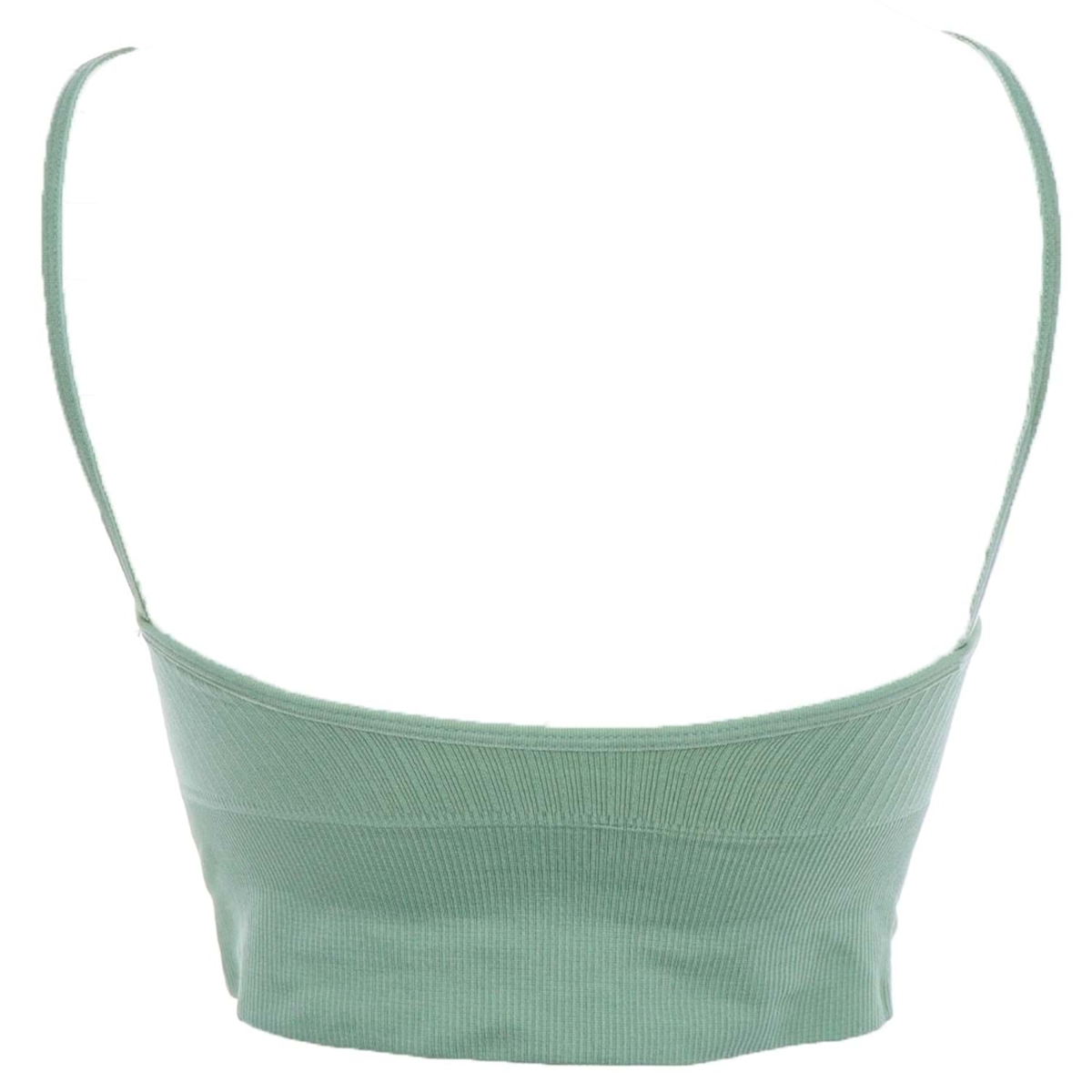 İp Askılı Fitilli Crop Fit Büstiyer Siyah Form Angel 5702 - Haki