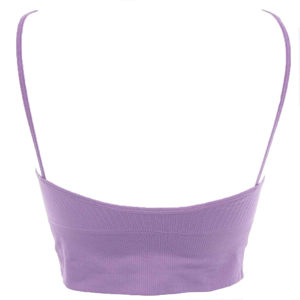 İp Askılı Fitilli Crop Fit Büstiyer Siyah Form Angel 5702 - Lila