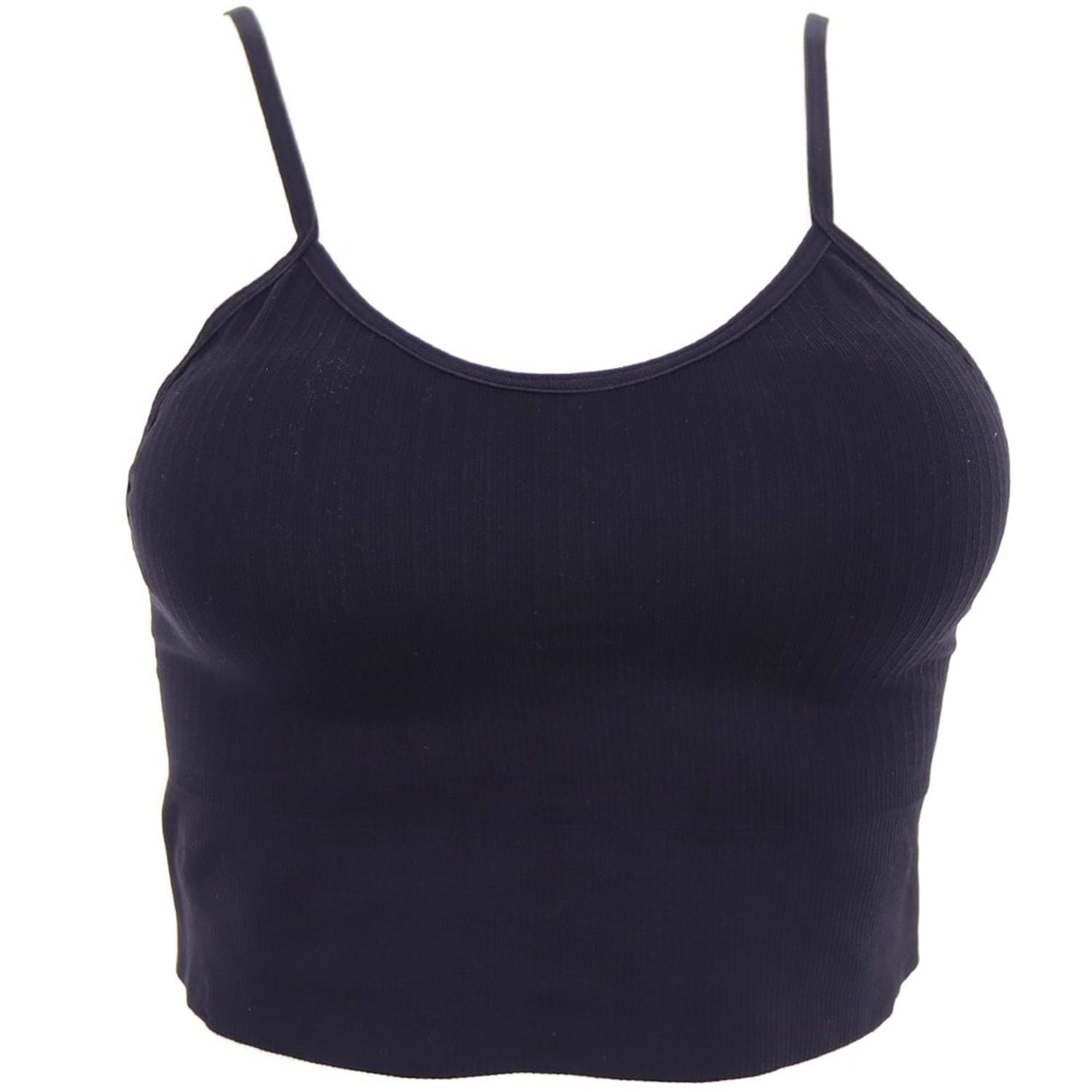 İp Askılı Fitilli Crop Fit Büstiyer Siyah Form Angel 5702 - Siyah