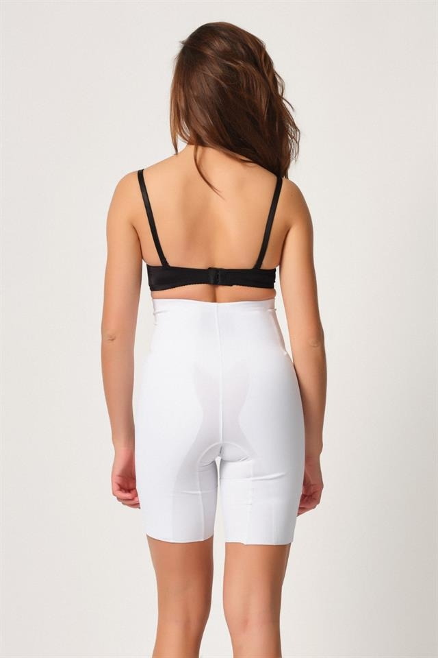 Dikişsiz Yüksek Bel Toparlayıcı Korse Emay 2814 - Beyaz